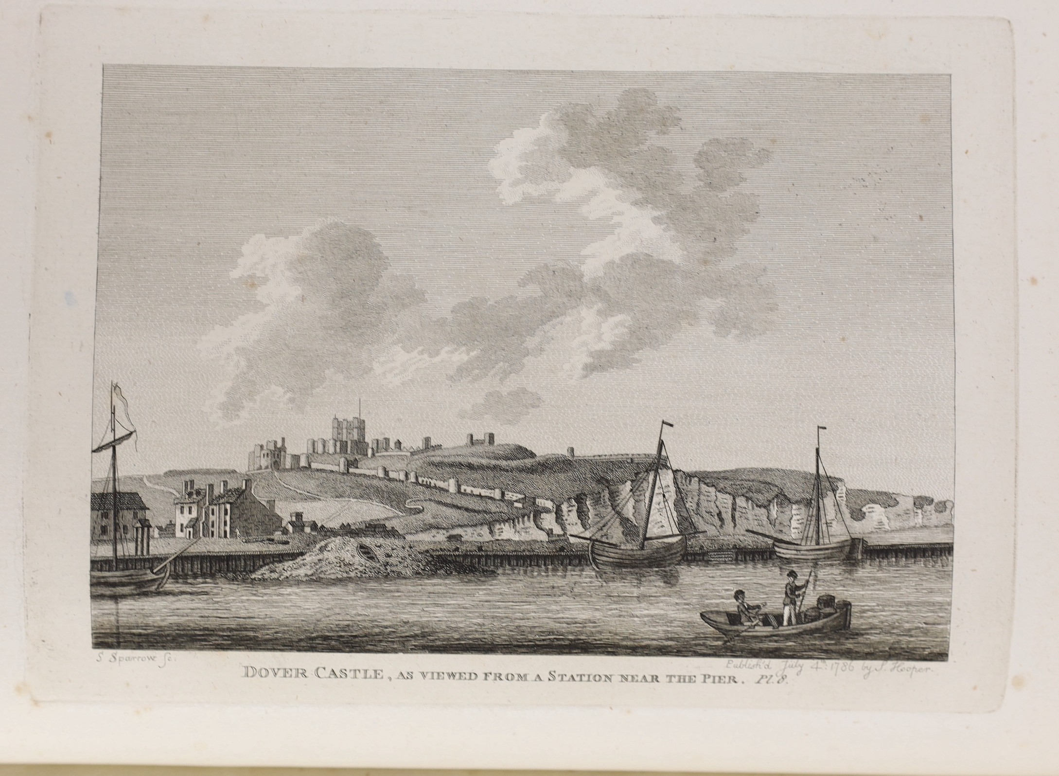 DOVER: Darell, Rev. William - The History of Dover Castle. pictorial engraved title, folded plan, 8 plates and text illus; rebound grey boards, 4to. 1786